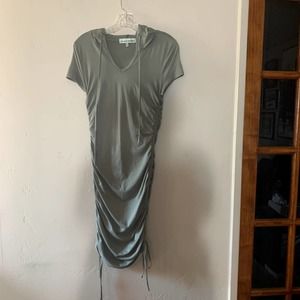 almost famous blue rushing short sleeve dress with hoodie size medium